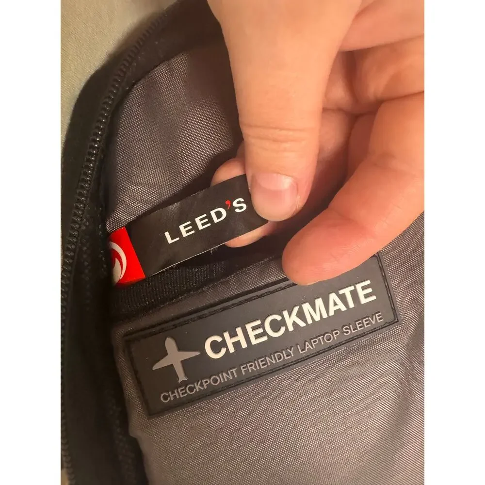 LEED’S Checkmate TSA Friendly Laptop Backpack Black Travel Business Carry On 17”